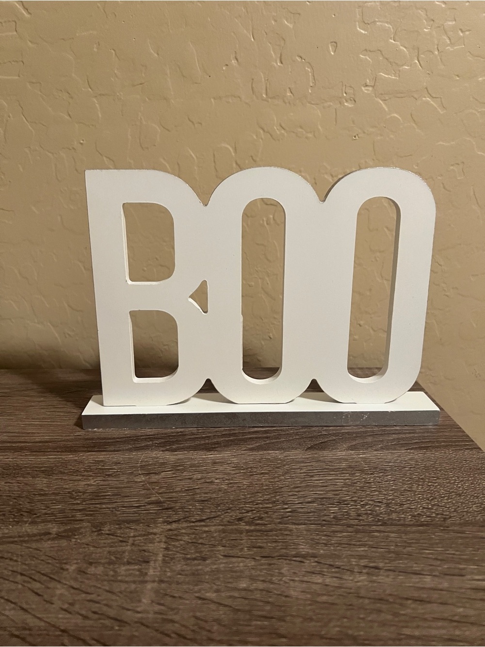 Target Hyde & Eek Boo Halloween Sign White Silver NWT